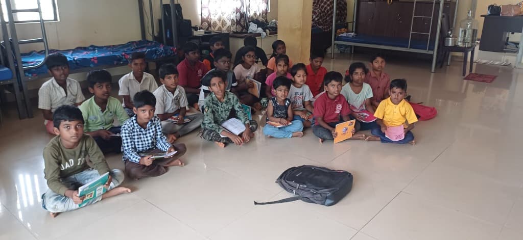 Underprivileged students classroom